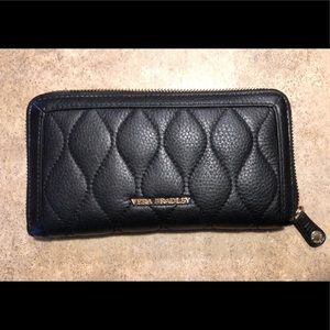 Black Leather Vera Bradley Wallet